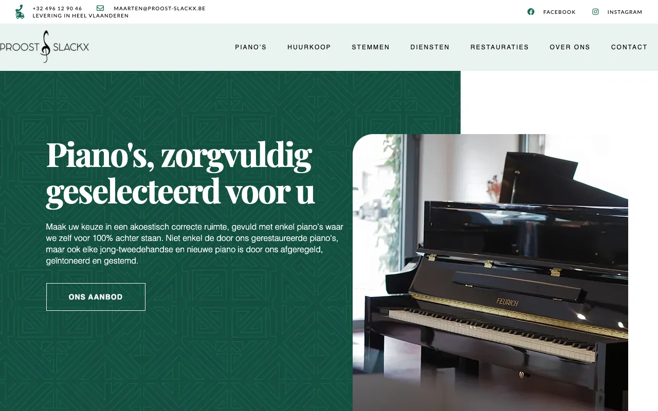 Screenshot van Proost-Slackx